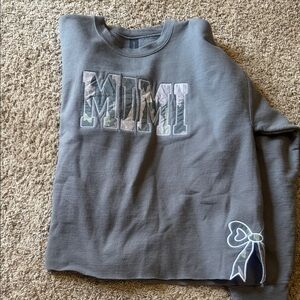 Womens Gray 'MIMI' Appliqué Sweatshirt - Casual Top